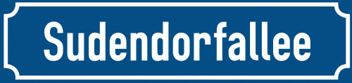Straßenschild Sudendorfallee