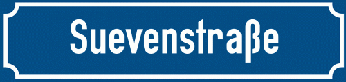 Straßenschild Suevenstraße