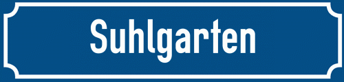 Straßenschild Suhlgarten