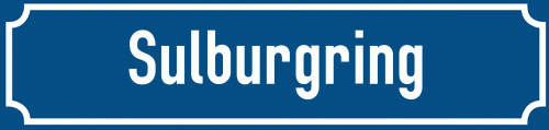 Straßenschild Sulburgring