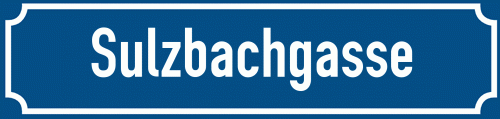 Straßenschild Sulzbachgasse