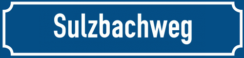 Straßenschild Sulzbachweg