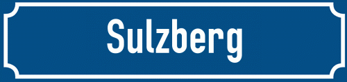 Straßenschild Sulzberg
