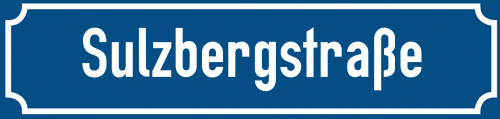Straßenschild Sulzbergstraße