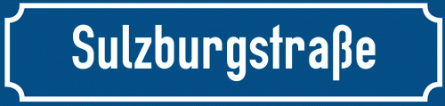 Straßenschild Sulzburgstraße
