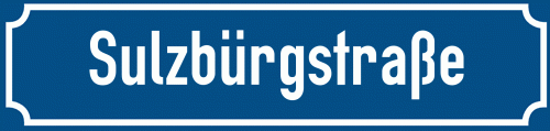 Straßenschild Sulzbürgstraße