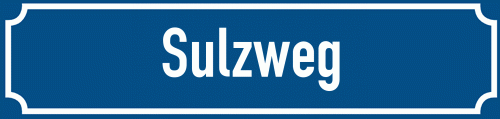 Straßenschild Sulzweg