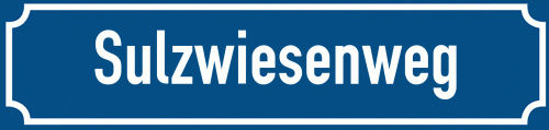 Straßenschild Sulzwiesenweg