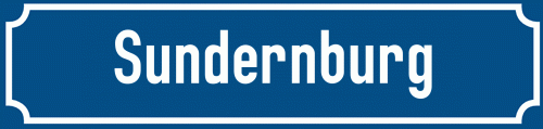Straßenschild Sundernburg