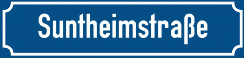 Straßenschild Suntheimstraße