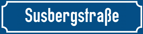 Straßenschild Susbergstraße