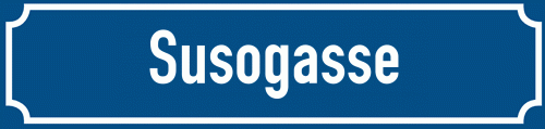 Straßenschild Susogasse zum kostenlosen Download