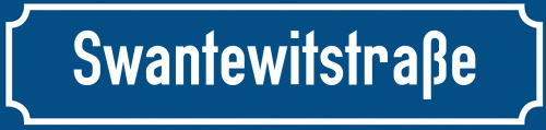 Straßenschild Swantewitstraße