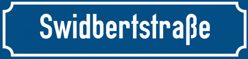 Straßenschild Swidbertstraße