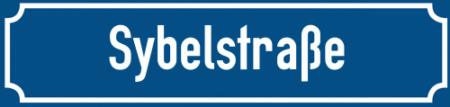 Straßenschild Sybelstraße