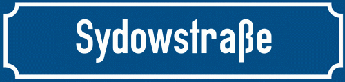 Straßenschild Sydowstraße