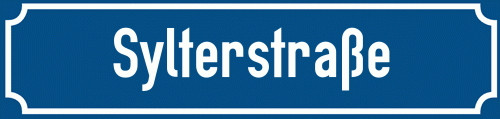 Straßenschild Sylterstraße zum kostenlosen Download