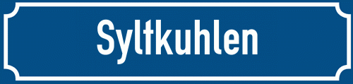 Straßenschild Syltkuhlen zum kostenlosen Download