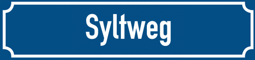Straßenschild Syltweg zum kostenlosen Download