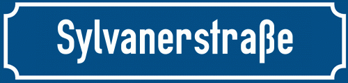 Straßenschild Sylvanerstraße