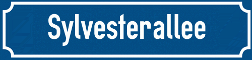 Straßenschild Sylvesterallee