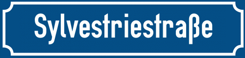 Straßenschild Sylvestriestraße
