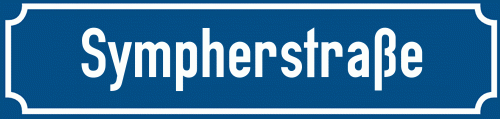 Straßenschild Sympherstraße