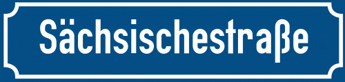 Straßenschild Sächsischestraße