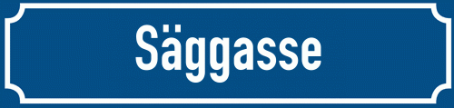 Straßenschild Säggasse