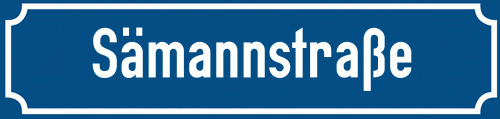 Straßenschild Sämannstraße