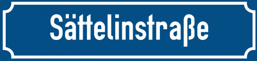 Straßenschild Sättelinstraße