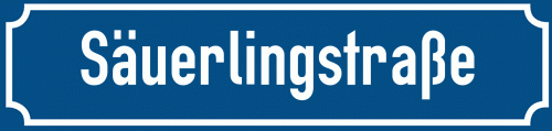 Straßenschild Säuerlingstraße zum kostenlosen Download