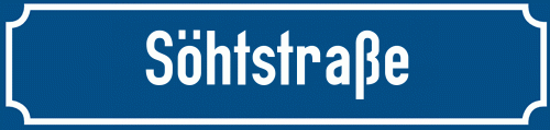 Straßenschild Söhtstraße