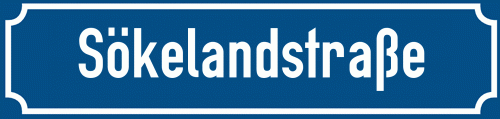 Straßenschild Sökelandstraße