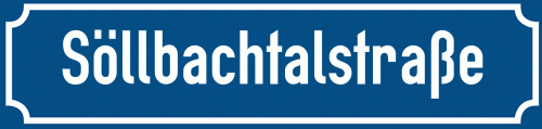 Straßenschild Söllbachtalstraße