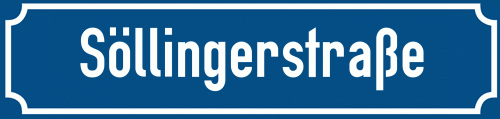 Straßenschild Söllingerstraße