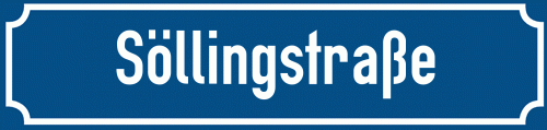 Straßenschild Söllingstraße