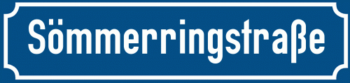 Straßenschild Sömmerringstraße