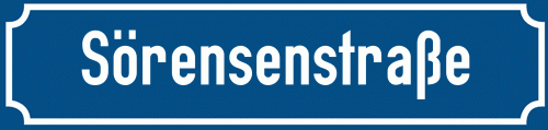 Straßenschild Sörensenstraße