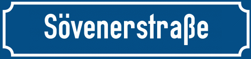 Straßenschild Sövenerstraße