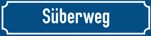 Straßenschild Süberweg