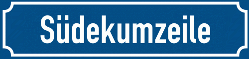 Straßenschild Südekumzeile