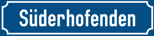 Straßenschild Süderhofenden