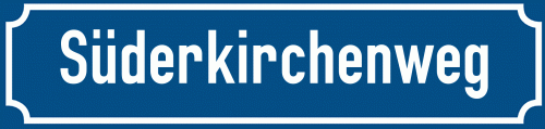 Straßenschild Süderkirchenweg