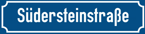 Straßenschild Südersteinstraße