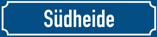 Straßenschild Südheide zum kostenlosen Download