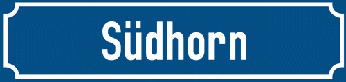 Straßenschild Südhorn