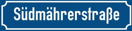 Straßenschild Südmährerstraße