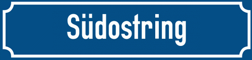 Straßenschild Südostring