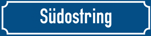 Straßenschild Südostring zum kostenlosen Download
